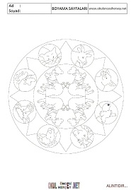 Mandala boyama sayfaları